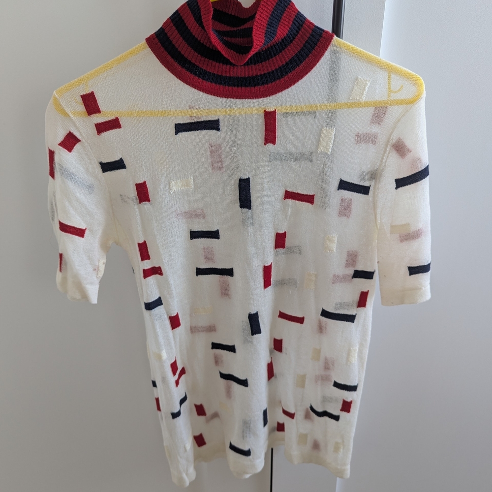 PH5 Red and Black Striped Knit Top